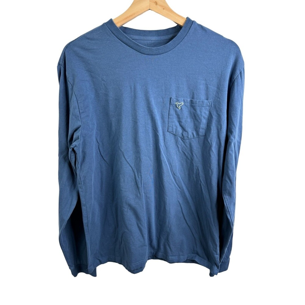 Birddogs Men's Crew Neck Pullover Sweater Blue Sz‎ Large cotton Long Sleeve